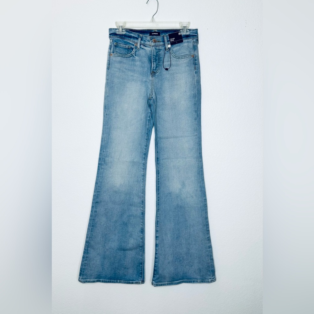 Express ’70s Flare Mid Rise Jeans – Women’s Size 2R - Picture 2 of 16